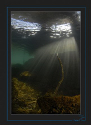 Shining, Rivaz pier, Geneva's lake by Sven Tramaux 